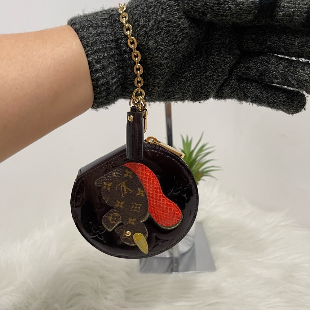 Vernis Animania Ecureuil Squirrel Round Coin Purse/ Bag Charm Amarante - Picture 7 of 16